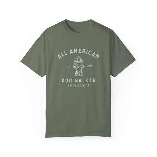 All American Dog Walker Moss Comfort Colors T-Shirt