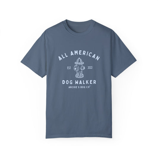 All American Dog Walker Comfort Colors Navy T-Shirt
