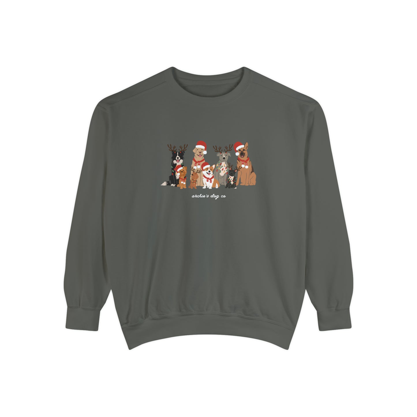 Comfort Colors Christmas Dog Sweatshirt