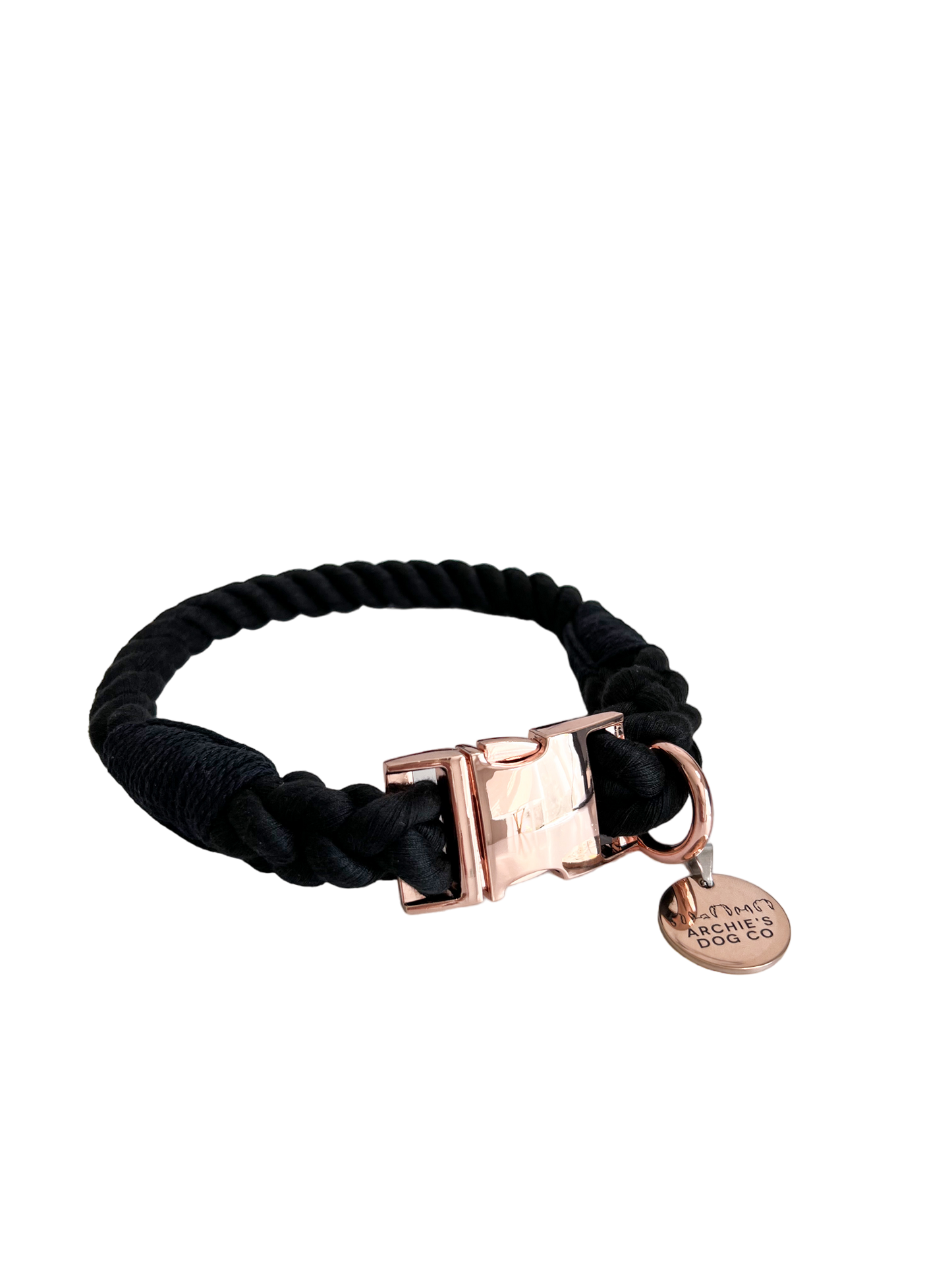 Black Rope Dog Collar