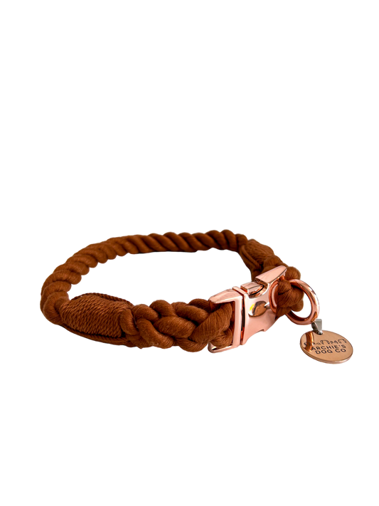 Brown Rope Dog Collar