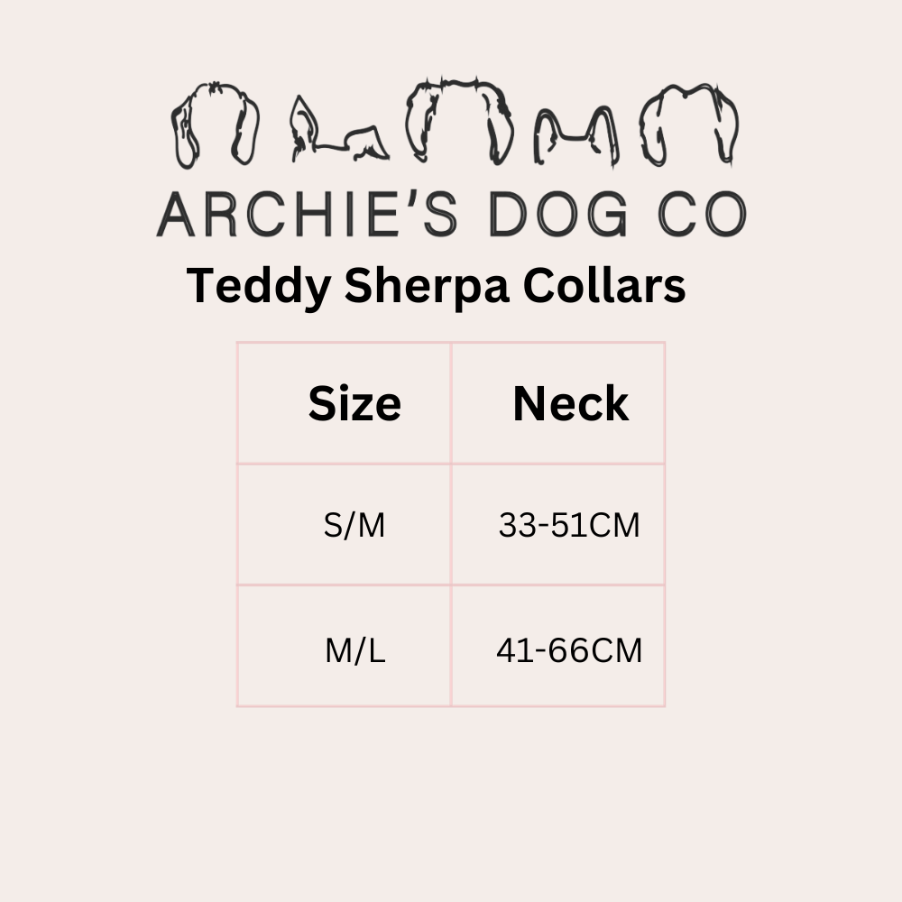 Teddy Brown - Sherpa Adjustable Dog Collar, Leash, & Poop Bag Holder