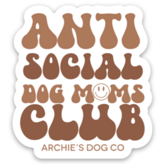 Anti-Social Dog Mom Sticker
